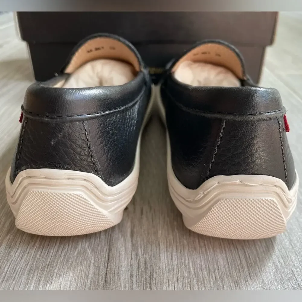 MARC JOSEPH NY Kids' Leather Comfort Slip Moccasin Venetian Loafer - size 13